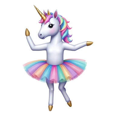 Unicorn with tutu dancing sticker
