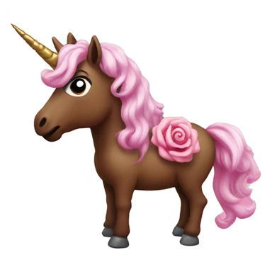 rose poop unicorn sticker