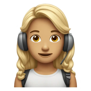 teenager with hearphone sticker