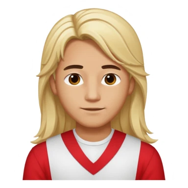 Adonis, Desire God from Rome Mythology with long blonde hair, red and white outfit, sticker