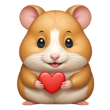 happy love smile hamster sticker