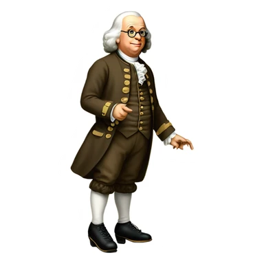Benjamin Franklin roller skating sticker