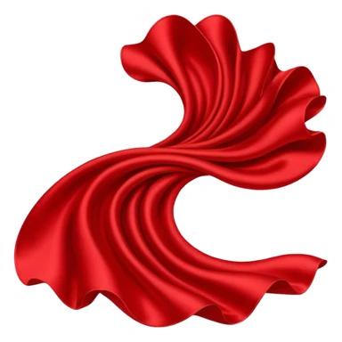 Red silk whirling through the wind. sticker