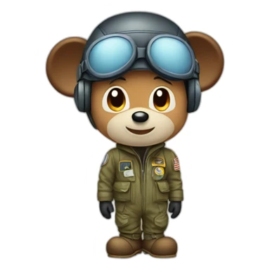 Mickey aviateur sticker