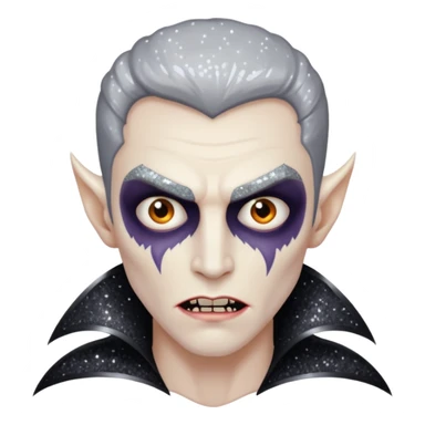 glitter gray dent vampire  sticker
