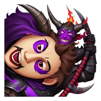 Demon-Horned Warrior sticker