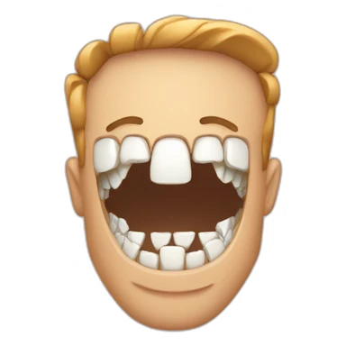 broken teeth smile sticker