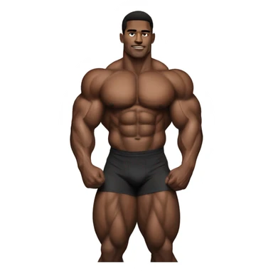 Quads muscle bodybuilder black sticker