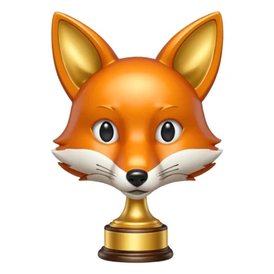 make a trophy in the shape of a fox sticker