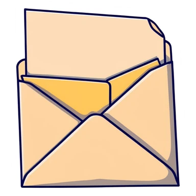beige envelope sticker