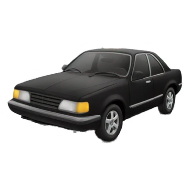 Black car with sunse sticker