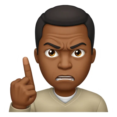 Black guy giving the finger sticker