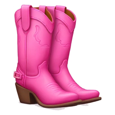 Pink cowgirl boots sticker