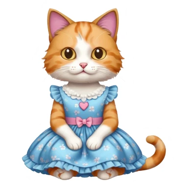 Cat in a dress  sticker