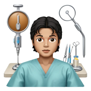 Micheal Jackson on the Surgery table sticker