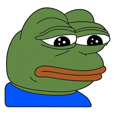 neutral Пэпэ meme with a blank expression sticker