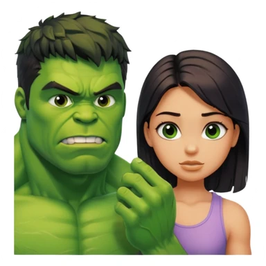 Hulk taking to a girl sticker