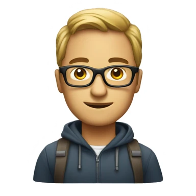 create an emoji like the programmer with glasses sticker