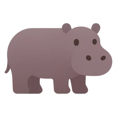 Hippo sticker