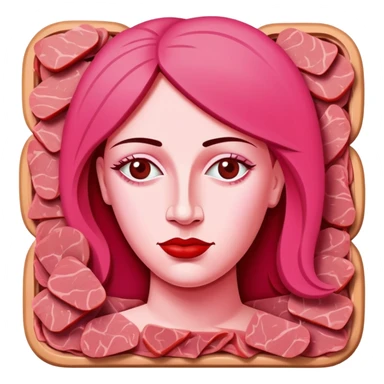picasso abstract SPAM MEAT woman painting sticker