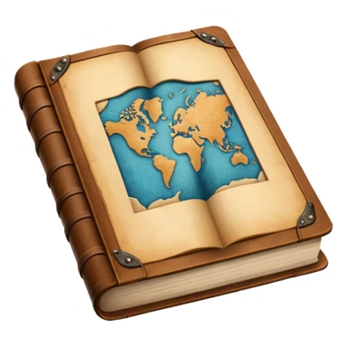 thick map book with tabbed edges. sticker