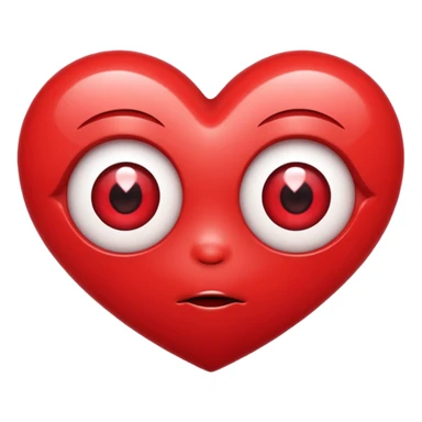 A kids Eyes popping out shaped like hearts  sticker
