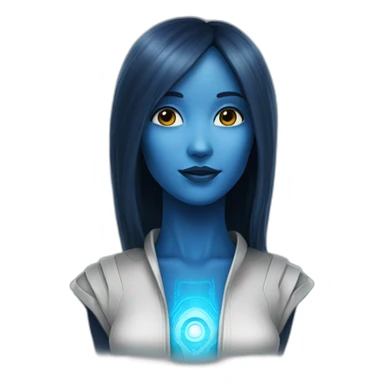Blue cortana sticker