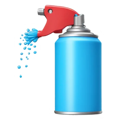 spray can color  blue with a regular small spray nozzle sticker