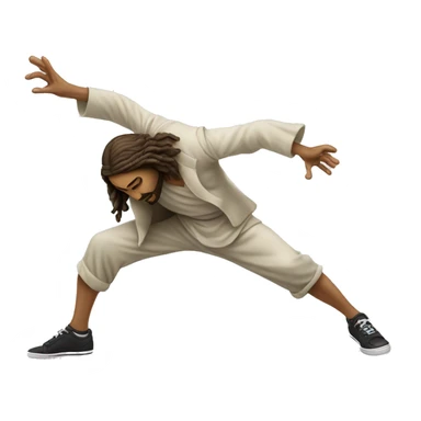 Breakdancing Jesus sticker