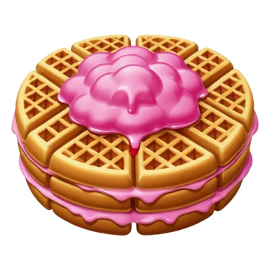 pink waffle sticker