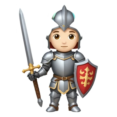 knight, no sword, chibi full body sticker