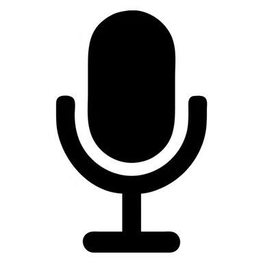solid filled microphone icon sticker