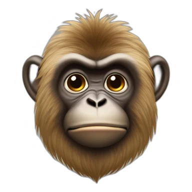 Hairy Monkey pouting sticker