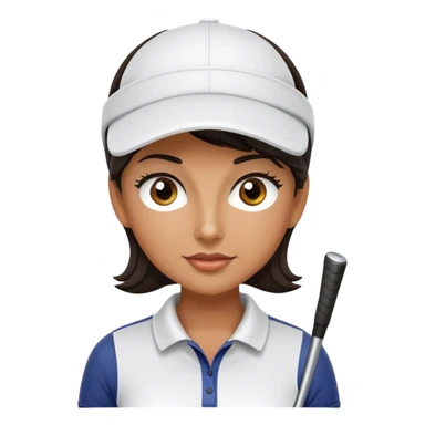 Female golf player with dark hair sticker