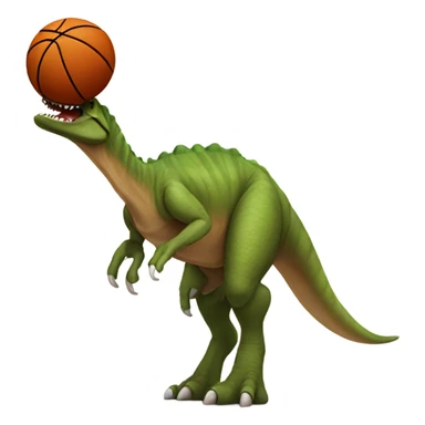 Dino with basketball sticker
