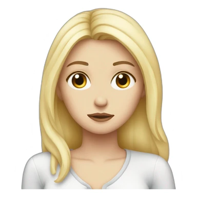 pretty white woman sad because broken heart sticker