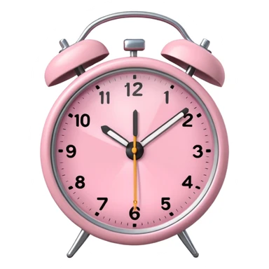 Please make me an alarm clock that will show six o'clock in the morning and make it in the style of ios 18.1 and aesthetic and the color is light pink, not analog but digital sticker