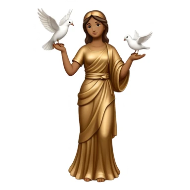 Estatua de la libertad con una paloma en su mano sticker