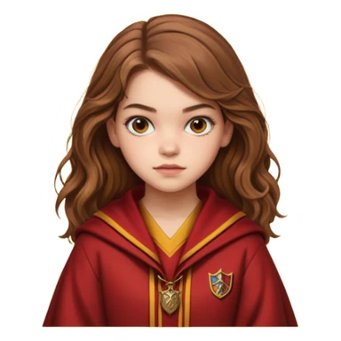 Barbara Palvin as Hermione Granger in her gryffindor robes sticker