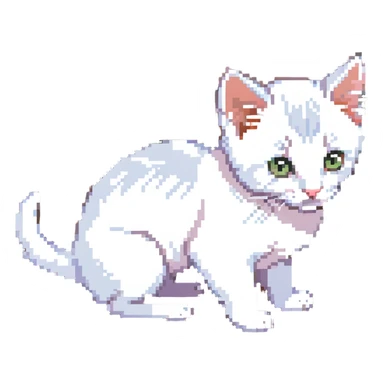 Kitten smells flowers sticker