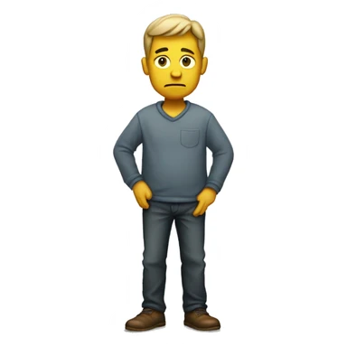 sad poor man with empty pockets sticker