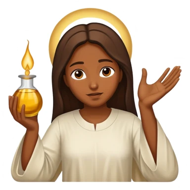 Biblical woman anoints Jesus with oil sticker