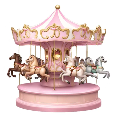 Light pink Christmas carousel sticker