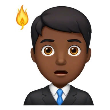 Black-haired male lawyer is surprised sticker