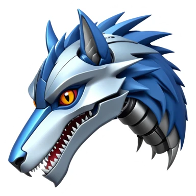 Edgy Futuristic Mechanical Sergal-raptor-nargacuga-vernid sticker