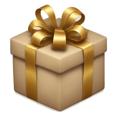 beige christmas present sticker