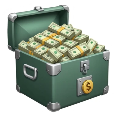 unlocked vault full of cash sticker