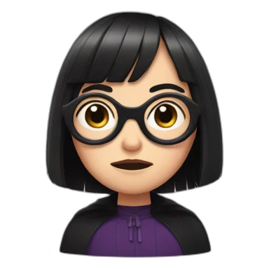 edna mode, fringe, crying sticker