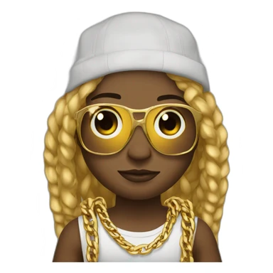 surfista rapper with golden chains sticker