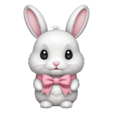 Conejo con moño sticker
